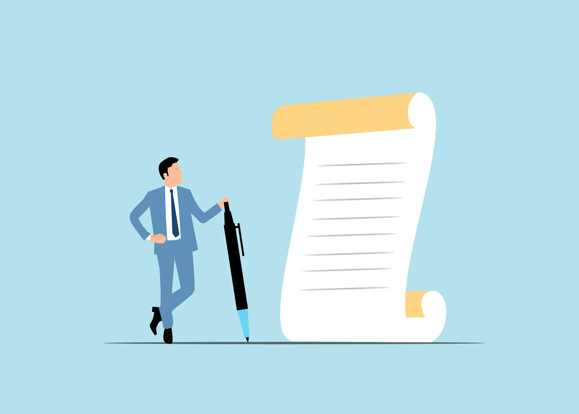 Contract document with highlighted metadata fields extracted by AI