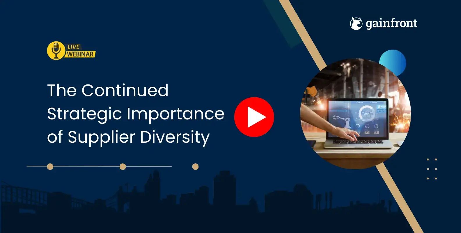 Live webinar promo graphic for the supplier diversity strategy session